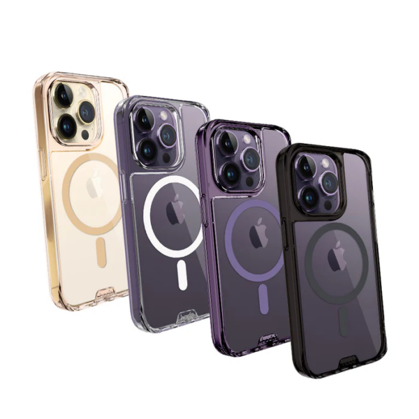Hoda Apple iPhone 14 晶石磁吸防摔殼-透明