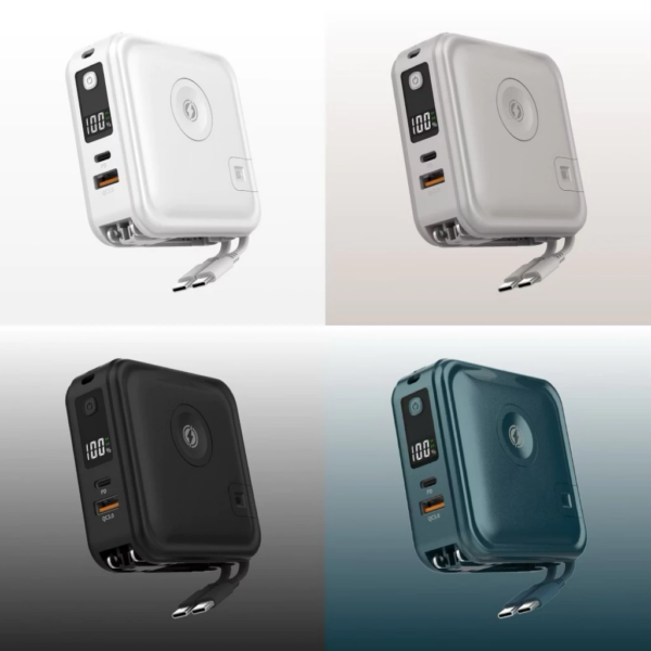 LaPO WT-08P C+C 全功能無線充電行動電源/綠/灰/金/白